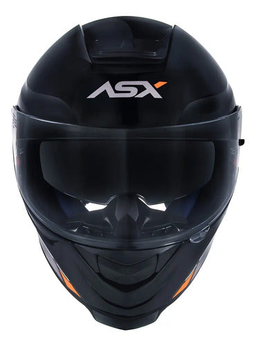 Capacete ASX Eagle SV Solid com Óculos Solar Interno Preto Grafite Vermelho Brilhante