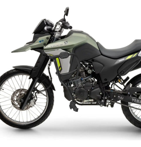 Protetor de Motor com Pedaleira Scam Yamaha Lander 250 2025 em diante Preto Fosco