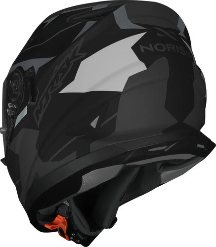 Capacete Norisk FF302 Soul District com Óculos Solar Interno Preto Cinza Fosco
