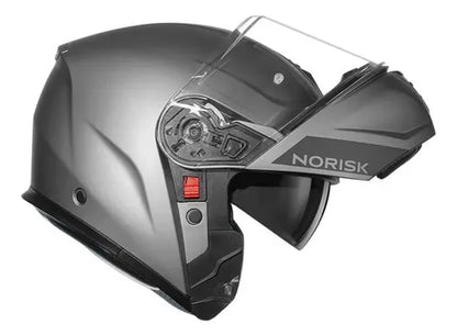 Capacete Escamoteável Norisk Vortex Solid com Óculos Solar Interno Cinza Fosco