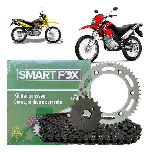 Kit Relação Smartfox sem Retentor Honda Bros 150 2003 em diante 428H 130L 50/17T