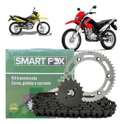Kit Relação Smartfox sem Retentor Honda Bros 150 2003 em diante 428H 130L 50/17T