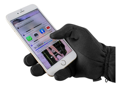 Luva Curtlo Thermoplus Térmica Segunda Pele Touch Screen Preto