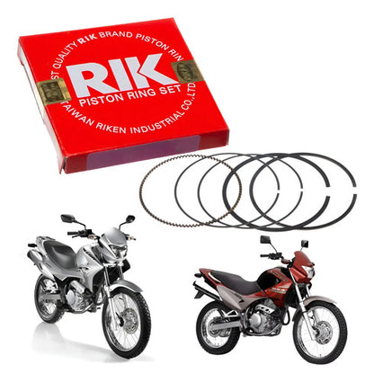 Jogo de Anéis do Pistão RIK Honda Nx 400 Falcon 1999 a 2015 STD