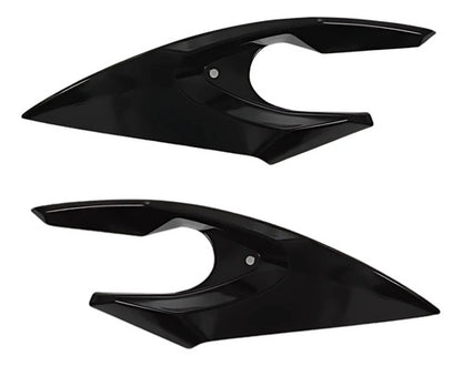 Bananinha Par de Carenagens Laterais do Farol Paramotos Yamaha Fazer 150 2014 a 2025 Preto Metálico