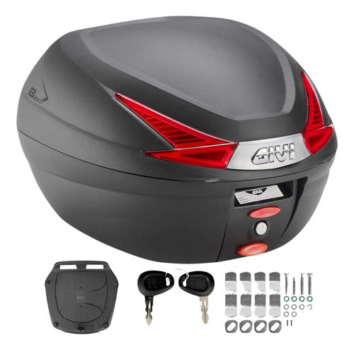 Bauleto Baú Traseiro Givi B330N Monolock 33 Litros Lente Vermelha