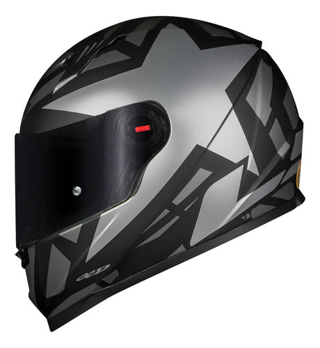Capacete LS2 FF358 Starwar Preto Prata Fosco