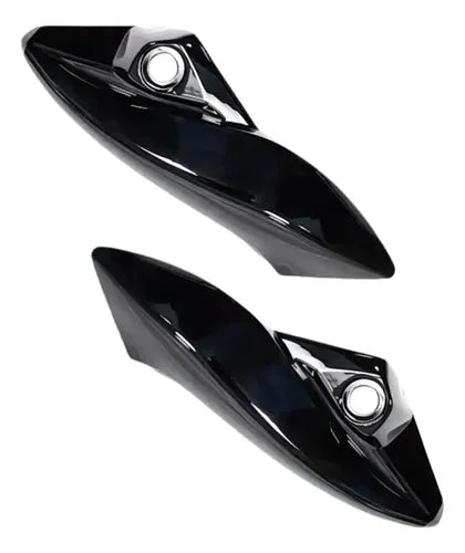 Par de Bananinhas Carenagens Laterais do Farol Paramotos Honda Cb 300r 2009 a 2012 Preto Brilhante