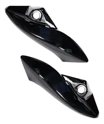 Par de Bananinhas Carenagens Laterais do Farol Paramotos Honda Cb 300r 2009 a 2012 Preto Brilhante