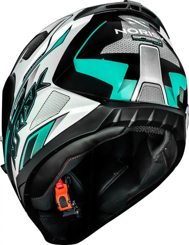 Capacete Norisk Razor Speedmax Preto Verde Branco Brilhante Tamanho 56/S