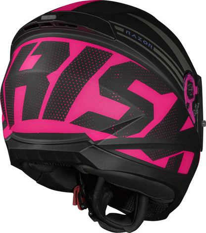 Capacete Norisk Razor Full Preto Rosa Fosco