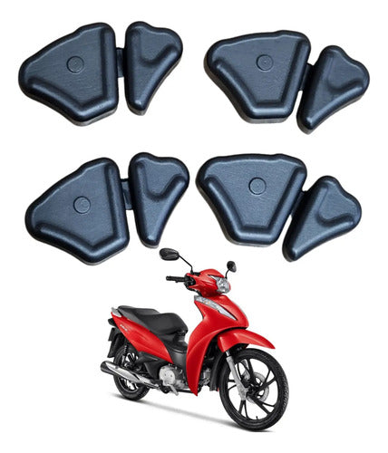 Jogo de Buchas do Coxim da Coroa Smartfox Honda Biz 100 125 Biz 110i 4 Peças