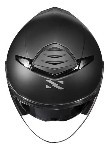 Capacete Aberto Norisk City Solid com Óculos Solar Interno Preto Fosco