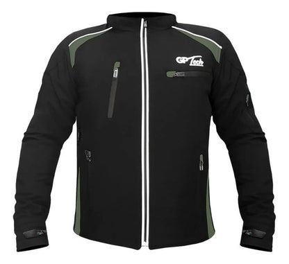 Jaqueta GP Tech Soft Casual Resistente à Água Masculina Preto Cinza
