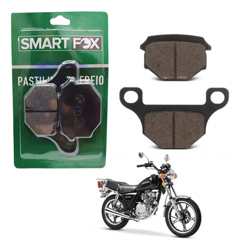 Pastilha de Freio Dianteira Smartfox Suzuki Intruder 125 2002 em diante Piaggio Fly 135 1993 a 2013
