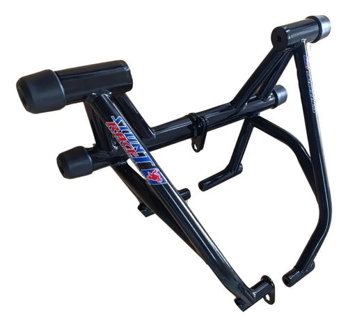 Protetor de Motor Stunt Race Honda Cg 160 Titan Fan Start Cargo 2016 em diante Preto Brilhante
