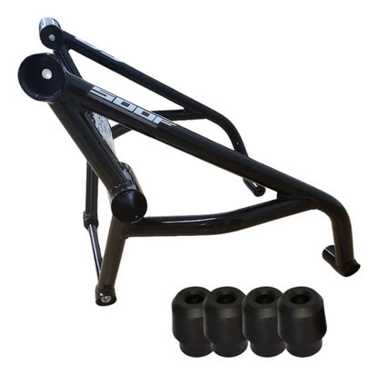 Protetor de Motor Stunt Race Cage Honda Cb 500f Cb 500x 2015 em diante Preto Fosco