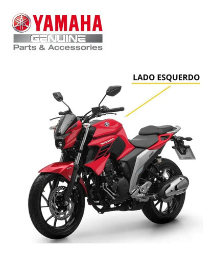 Capa do Tanque Esquerda Yamaha Fazer Fz25 250 2020 a 2024 Vermelho