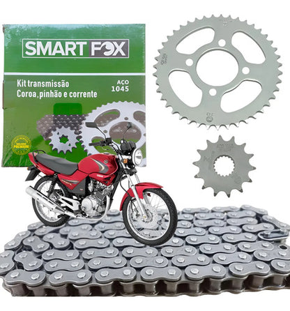 Kit Relação Smartfox sem Retentor Yamaha Factor 125 2000 a 2002 428H 118L 43/14T