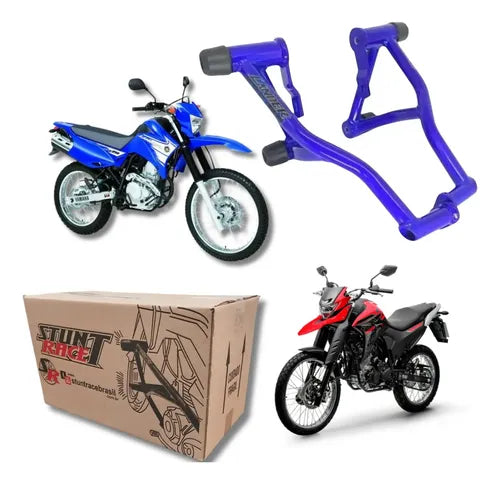 Protetor de Motor Stunt Race Cage Yamaha Lander 250 2007 a 2024 Azul Metálico