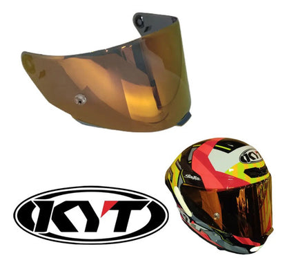 Viseira KYT TT-Course Iridium Dourada