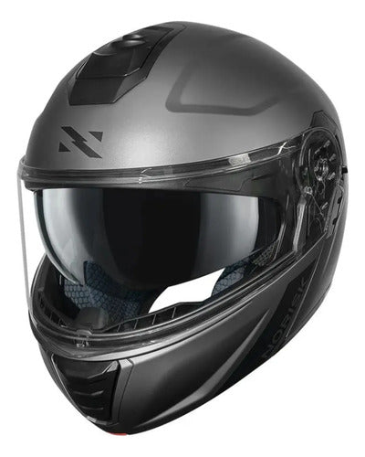 Capacete Escamoteável Norisk Vortex Solid com Óculos Solar Interno Cinza Fosco