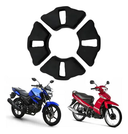 Jogo de Buchas do Coxim da Coroa Smartfox Yamaha Crypton 115 Factor 125 Fazer 150 4 Peças