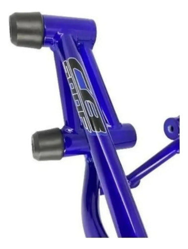 Protetor de Motor Stunt Race Cage Honda Cb 500f Cb 500x 2015 em diante Azul Metálico