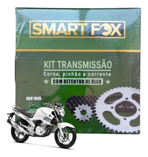 Kit Relação Smartfox com Retentor Yamaha Fazer 250 2006 a 2017 428OH 132L 45/15T