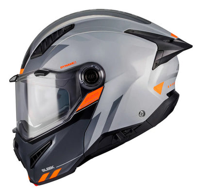 Capacete Escamoteável Axxis Ghostfighter SV Sleek Cinza Laranja Preto Brilhante Tamanho 60