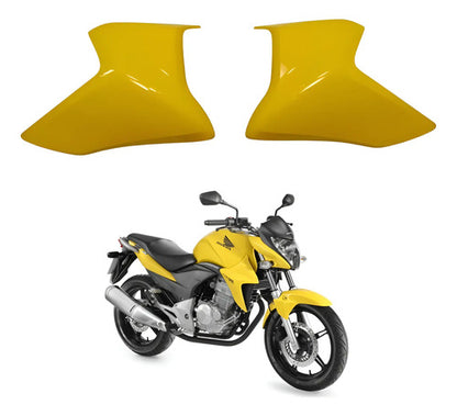 Par de Guias de Ar Abas do Tanque Paramotos Honda Cb 300r 2013 em diante Amarelo