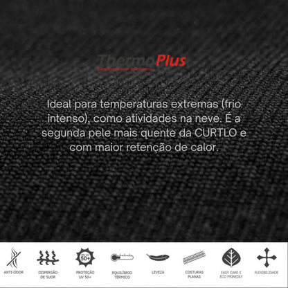 Balaclava Gola Térmica Curtlo Thermoplus Articulada Preto Tamanho G