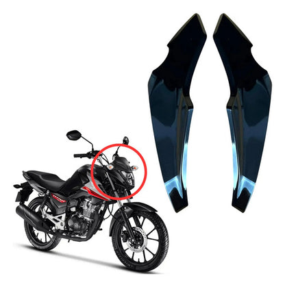 Par de Carenagens Laterais do Farol Paramotos Honda Cg 160 Titan Fan Start 2025 em diante Preto