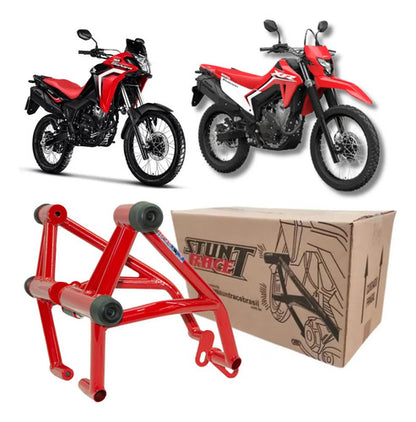 Protetor de Motor Stunt Race Street Cage Honda Tornado Sahara 300 2024 em diante Vermelho