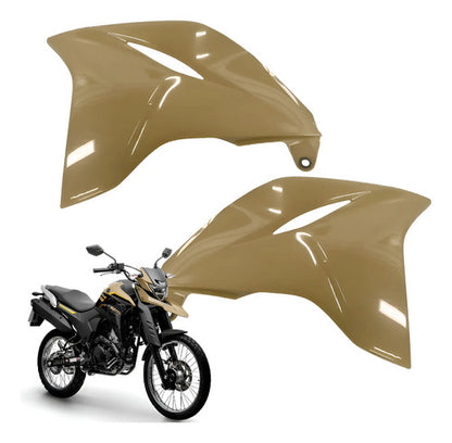 Par de Guias de Ar Abas do Tanque Paramotos Yamaha Lander 250 2020 a 2024 Bege