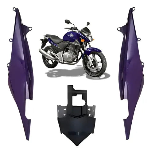 Kit Rabeta Lateral Completa Paramotos Honda Cb 300r 2011 Roxo