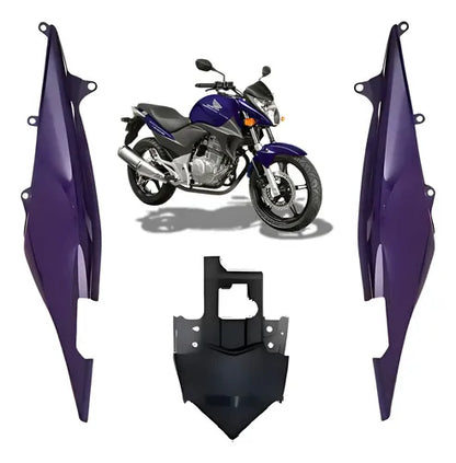 Kit Rabeta Lateral Completa Paramotos Honda Cb 300r 2011 Roxo