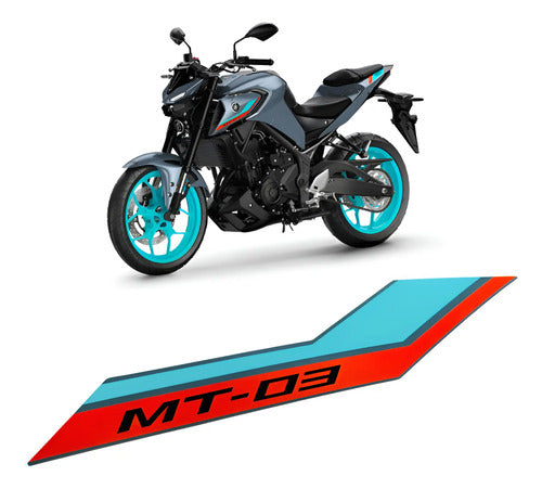 Adesivo da Aba do Tanque Esquerda Yamaha Mt-03 2023 a 2024 Verde