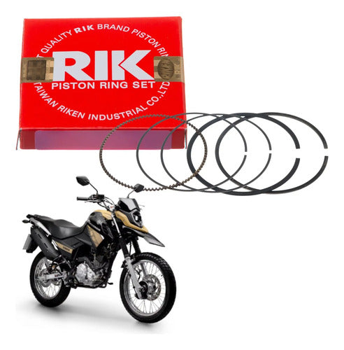 Jogo de Anéis do Pistão RIK Yamaha Crosser Fazer 150 2014 a 2025 Factor 150 2016 a 2025 0,75