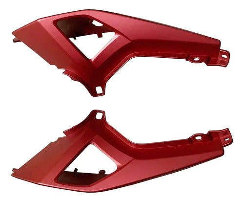 Par de Rabetas Laterais Paramotos Yamaha Fazer Fz25 250 2018 a 2024 Vermelho Fosco