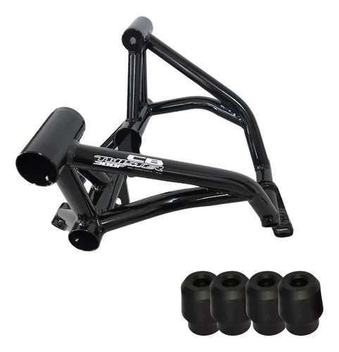 Protetor de Motor Stunt Race Street Cage Honda Cb 300f Twister 2023 a 2025 Preto Brilhante