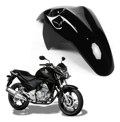Paralama Dianteiro Paramotos Honda Cb 300r 2013 em diante Preto Brilhante