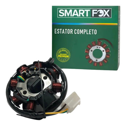 Magneto Estator com Bobina de Pulso Smartfox Shineray Jet 50 2014 a 2020