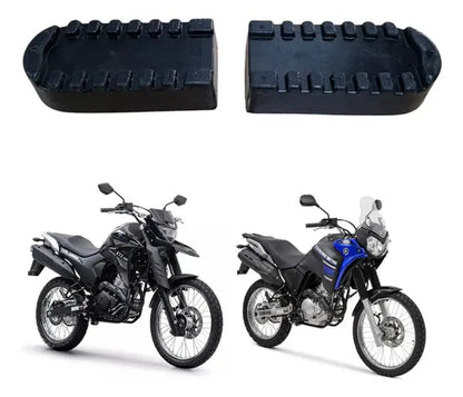 Par de Borrachas da Pedaleira Dianteira Smartfox Yamaha Xtz 125 Crosser 150 Lander Ténéré 250