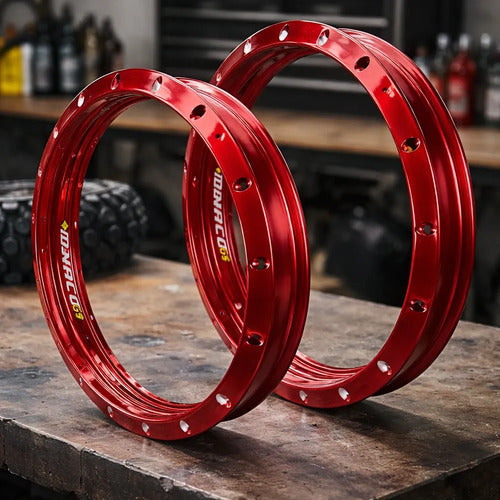 Par de Aros de Roda GS Monaco Honda Xre Sahara Tornado 300 1.85x21 e 2.15x18 Vermelho
