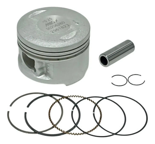Kit Pistão com Anéis Magnetron Yamaha Factor 125 2000 a 2016 Xtz 125 2003 em diante 0,25 mm