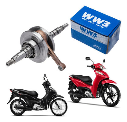 Virabrequim com Biela e Rolamentos WW3 Honda Biz 125 2005 a 2024