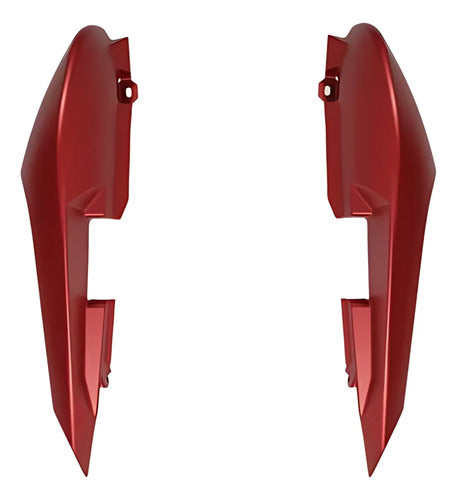 Par de Rabetas Laterais Paramotos Yamaha Fazer 150 2019 a 2022 Vermelho Fosco