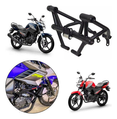 Protetor de Motor Stunt Race Street Cage Yamaha Factor 125 Fazer Factor 150 Preto Fosco