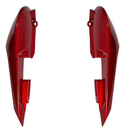 Par de Rabetas Laterais Paramotos Yamaha Fazer 150 2014 a 2015 Vermelho Brilhante